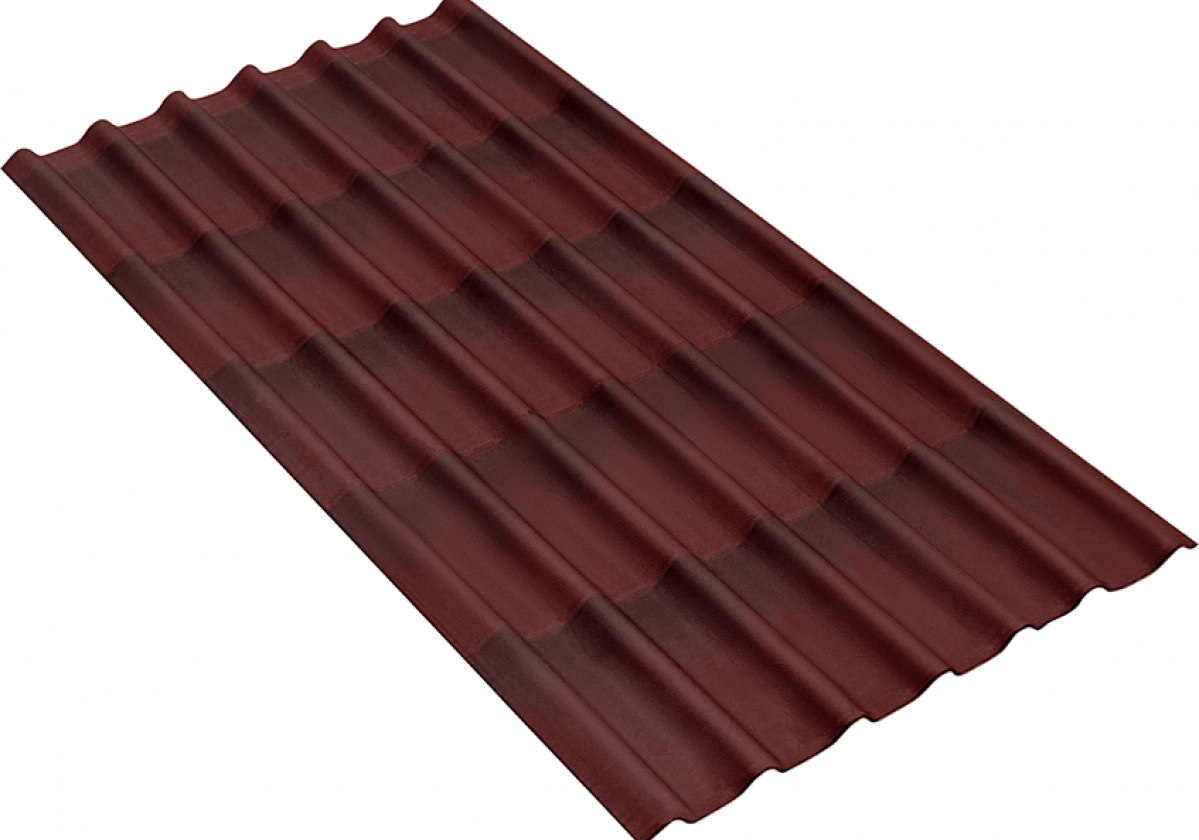 mẫu tấm lợp sinh thái Onduline Tile 3D màu đỏ1